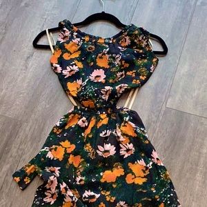 Wilfred XXS floral print backless maxi dress